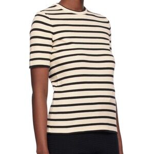 JIL SANDER Cotton Striped Crew Neck T-shirt